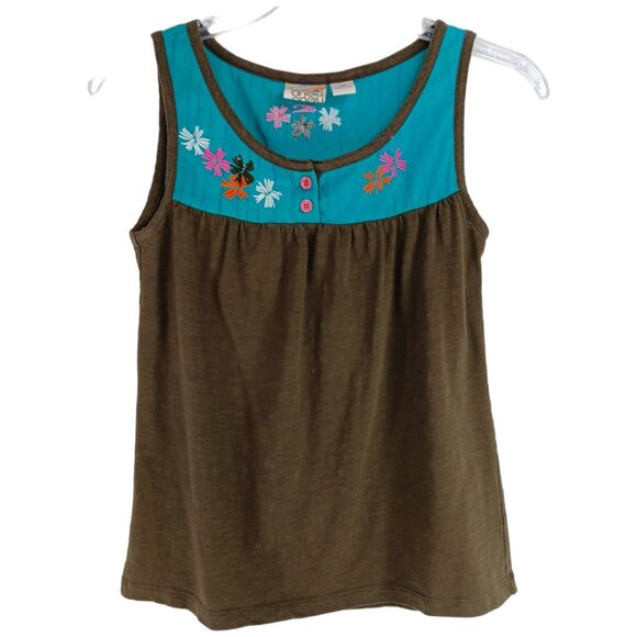 O'Neill Tops - O'NEILL Women's Tank top- SIZE XS- Aqua Green- Brown- Flowers- Summer-Cool-Light
